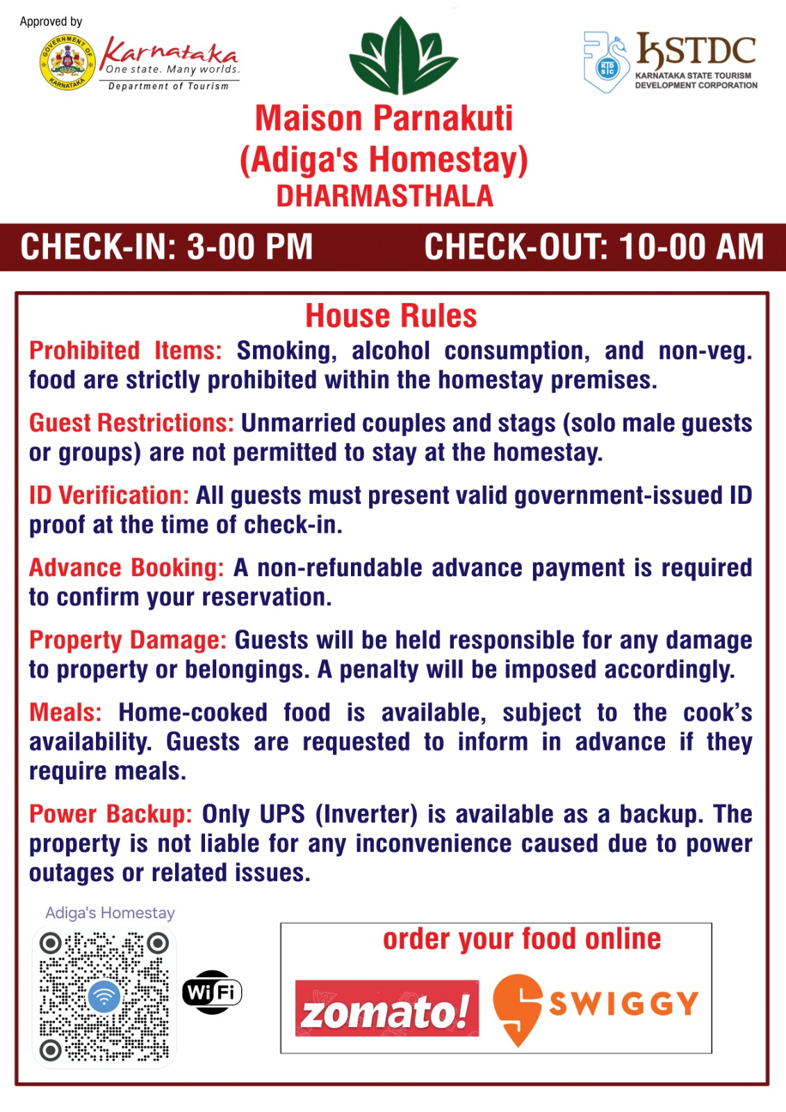 Suite Family Room Rules